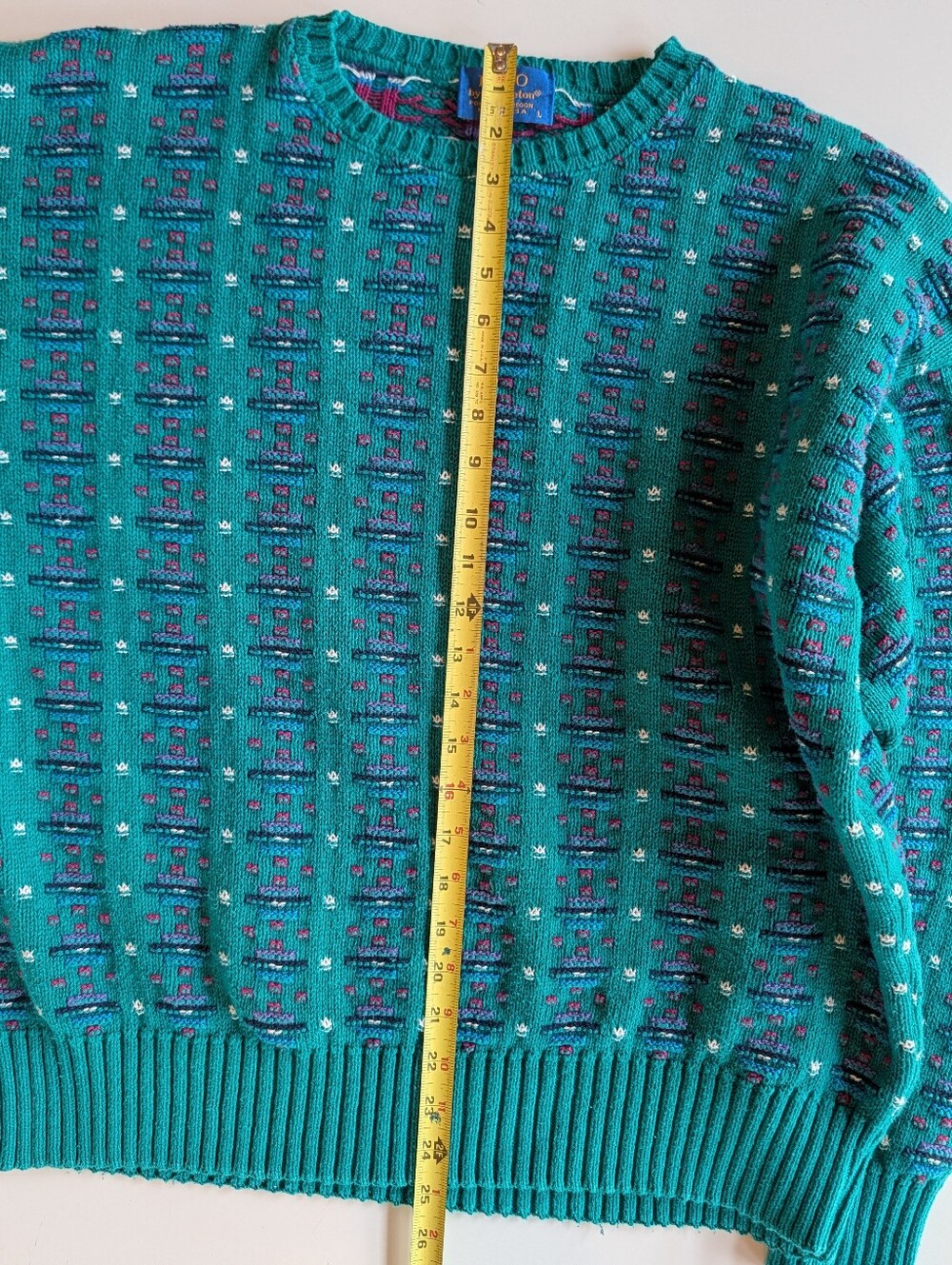 Pendleton VINTAGE 90s LOBO Cotton Sweater Made In USA Men's Large - Picture 11 of 11